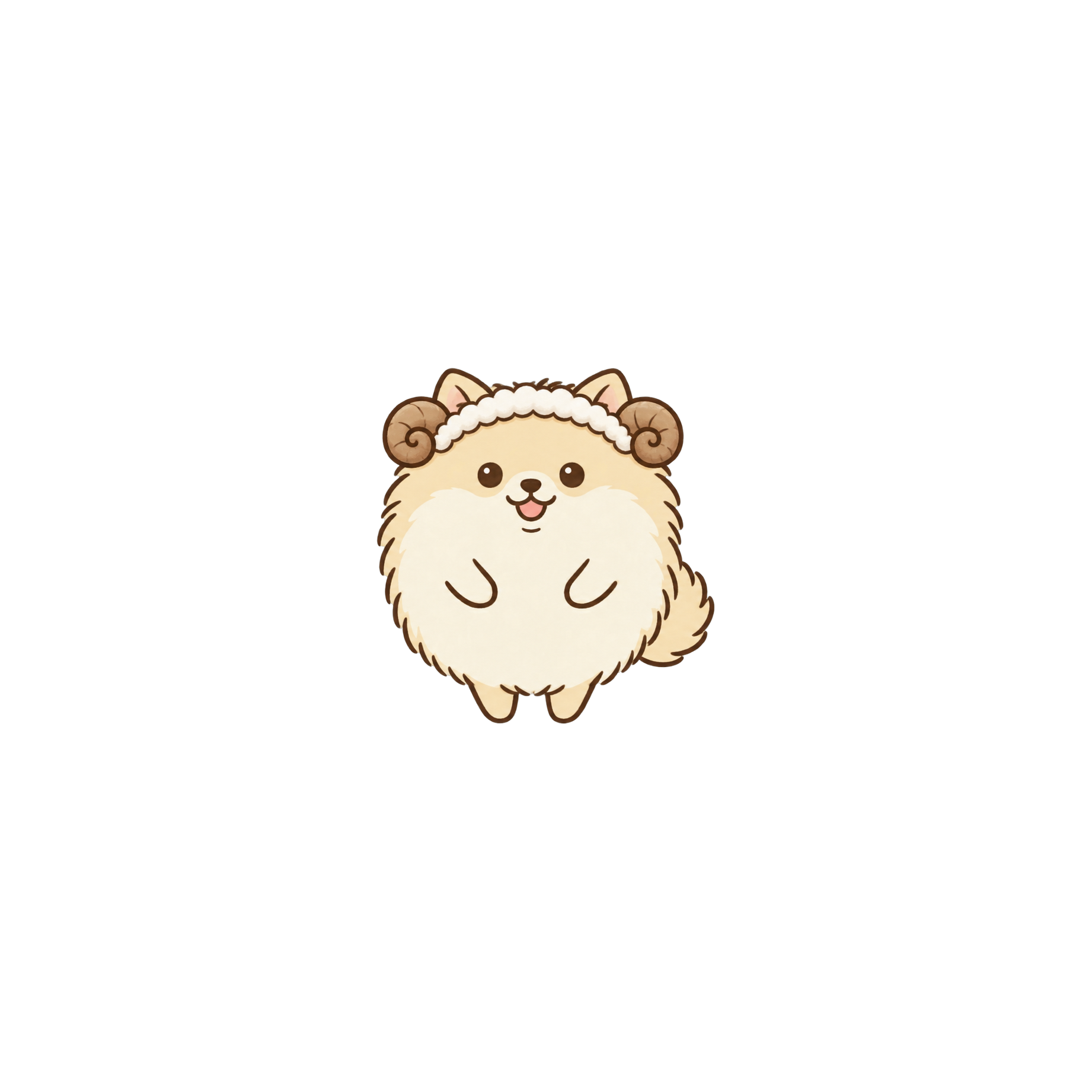 ポメラニアン ひつじのカチューシャ