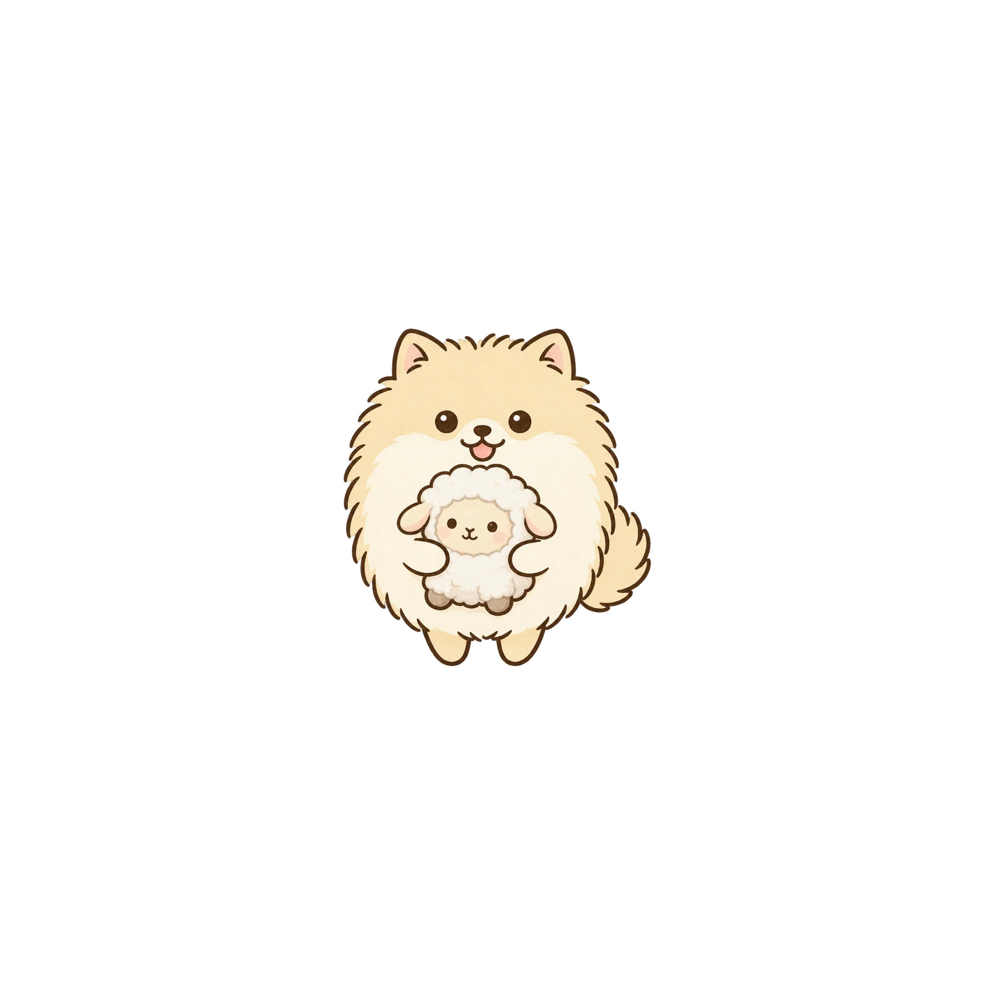 ポメラニアン ひつじのぬいぐるみ