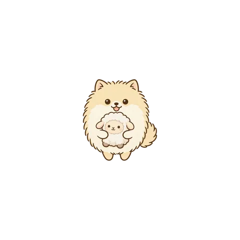 ポメラニアン ひつじのぬいぐるみ