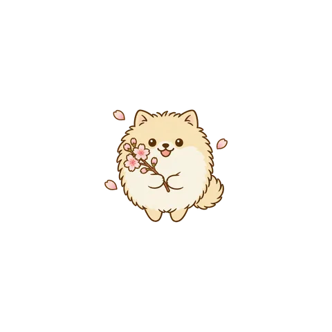 ポメラニアン 桜